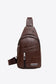 PU Leather Large Capacity Sling Bag